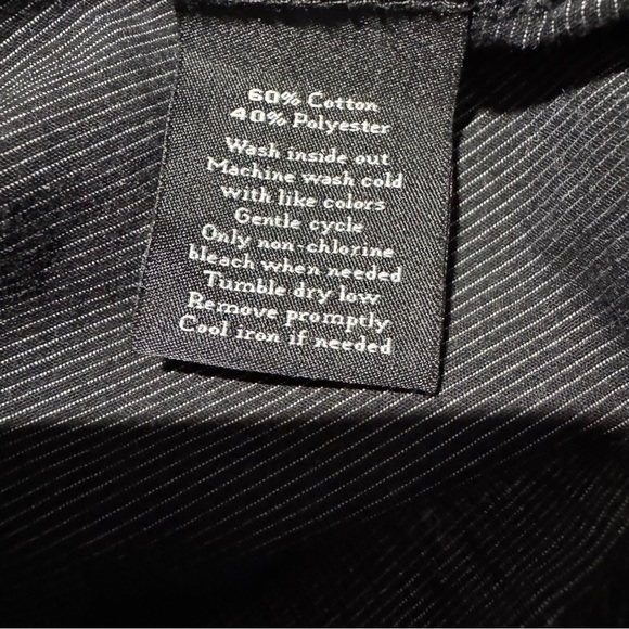 Rock & Republic Men’s Casual Button Down Shirt Medium Black Print Pockets - Picture 5 of 6